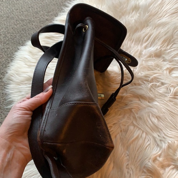 Vintage Dark Brown Leather Backpack - Picture 9 of 12